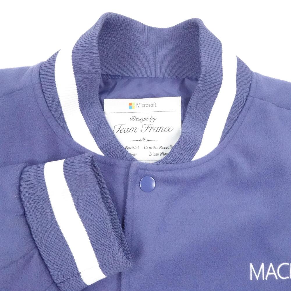 Microsoft Jacket Mens Large Team France MACH Varsity Bomber Embroidered‎